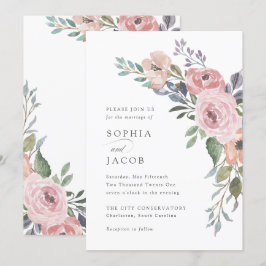 Feine Rose | Hochzeit Einladung