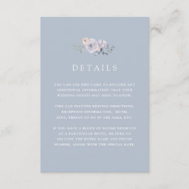 Feine Rose | Light Blue Guest Details Begleitkarte