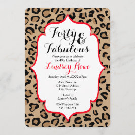 Feine vierzigleopardendrucke einladung