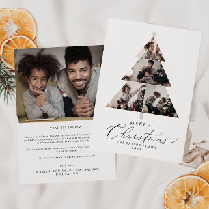 Feine Weihnachtsbaum 5 Foto Familiennachrichten Feiertagskarte