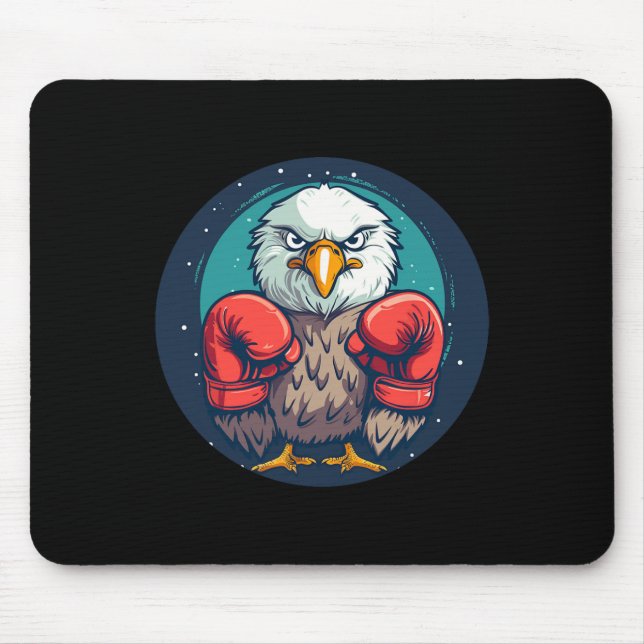 Feiner Adler mit Boxhandschuhen für einen mächtige Mousepad (Vorne)