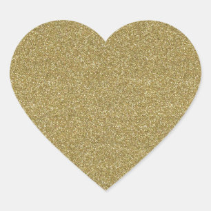 Feiner goldener Dekor Herz-Aufkleber