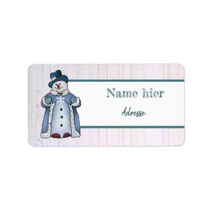 Feiner Schneemann Adressaufkleber