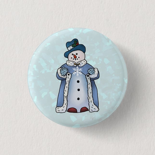 Feiner Schneemann Button (Vorderseite)