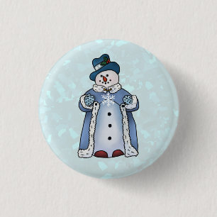 Feiner Schneemann Button