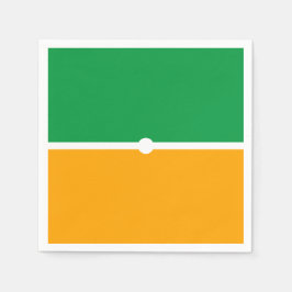 Feines, hellgrünes, gelbgelbes Orangenfarbblock Serviette