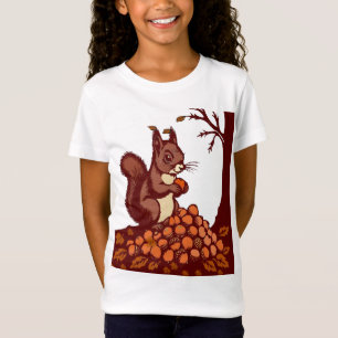 🐿️ Feines Jersey-T-Shirt für Kinder mit Eichhörnc T-Shirt