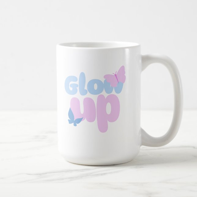 Feines Schmetterlingsästhetisches Design aufleucht Kaffeetasse (Rechts)