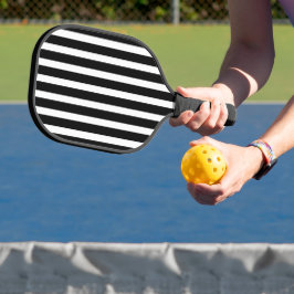 Feines schwarz-weiß gestreiftes Pickleball-Paddel Pickleball Schläger