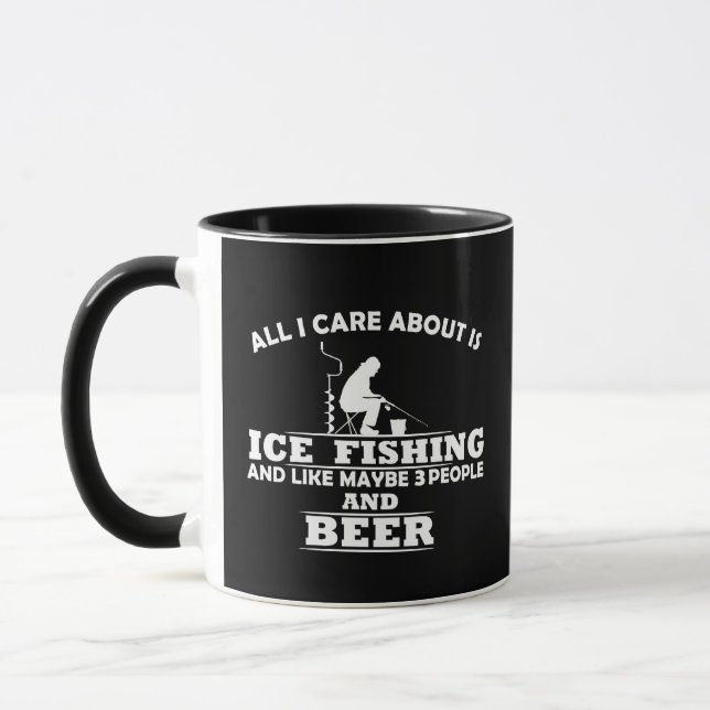 Feines Sprichwort zum Trinken und Eisangeln Tasse (Links)