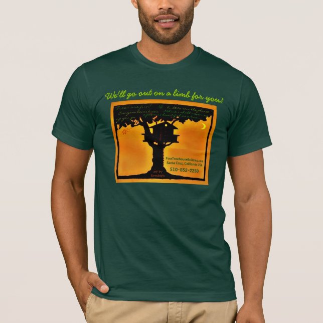Feines Treehouse-Gebäude, Rotholz-TempelTreehouse T-Shirt (Vorderseite)