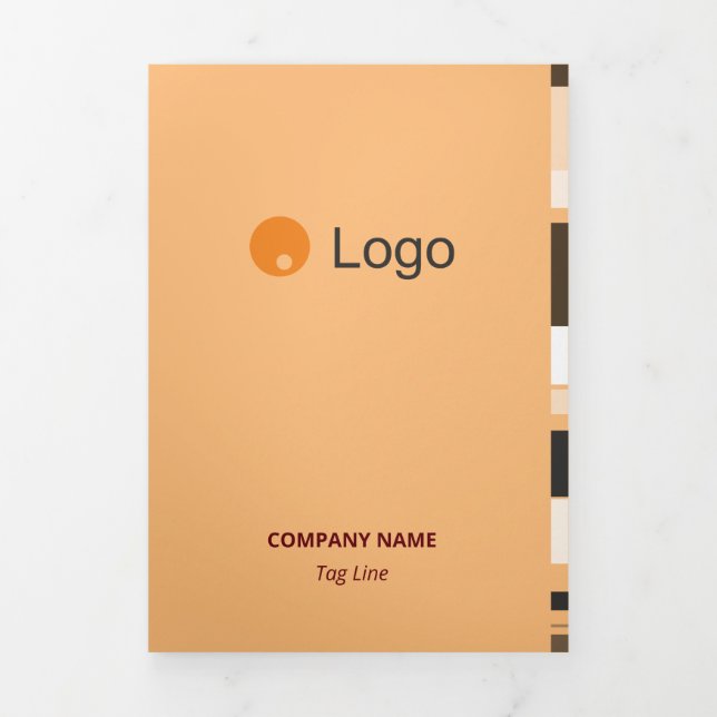 Feinfarbige, flache Streifen Dreifach Gefaltete Karte (Cover)