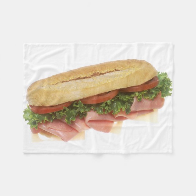 Feinkostgeschäft-Sandwich Fleecedecke (Vorderseite (Horizontal))
