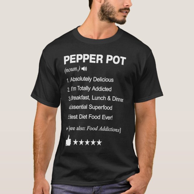 Feinschmecker Cooking Pepper Pot Definition T-Shirt (Vorderseite)