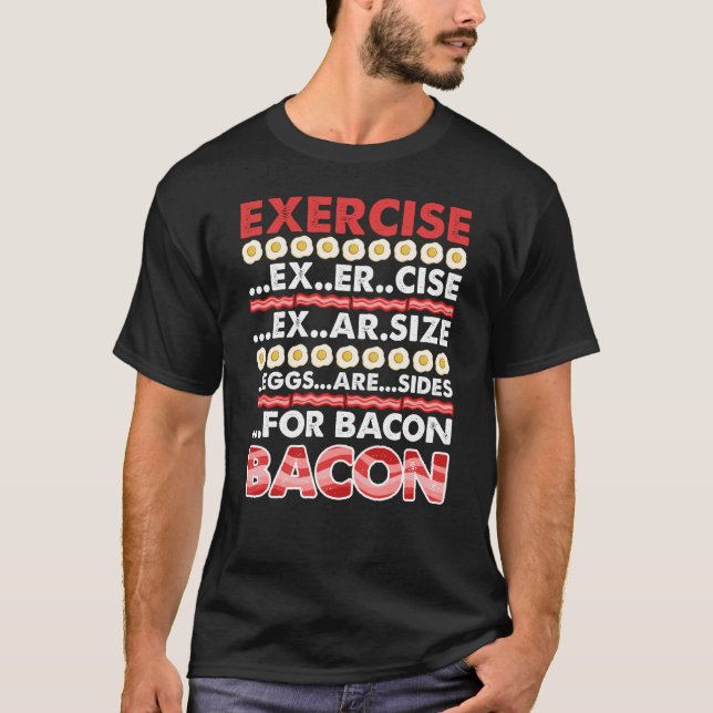 Feinschmecker Eizellen Funny Bacon Lover T-Shirt (Vorderseite)