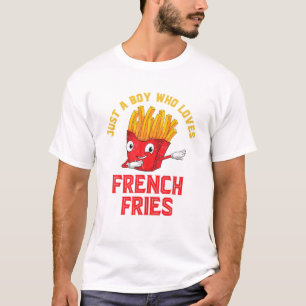 Feinschmecker Funny Food nur ein Junge, der Franzö T-Shirt