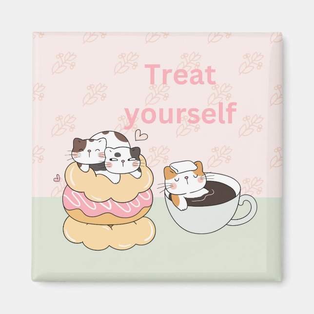 Feinschmecker Katzen Magnet (Vorne)
