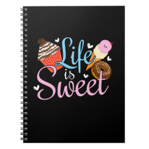 Feinschmecker Life is Sweet Baking Quote - Cupcake Notizblock