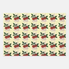 Feinschmecker Lovers Wrapping Paper Flat Sheet Set Geschenkpapier Set