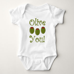 Feinschmecker Olive You Baby Strampler
