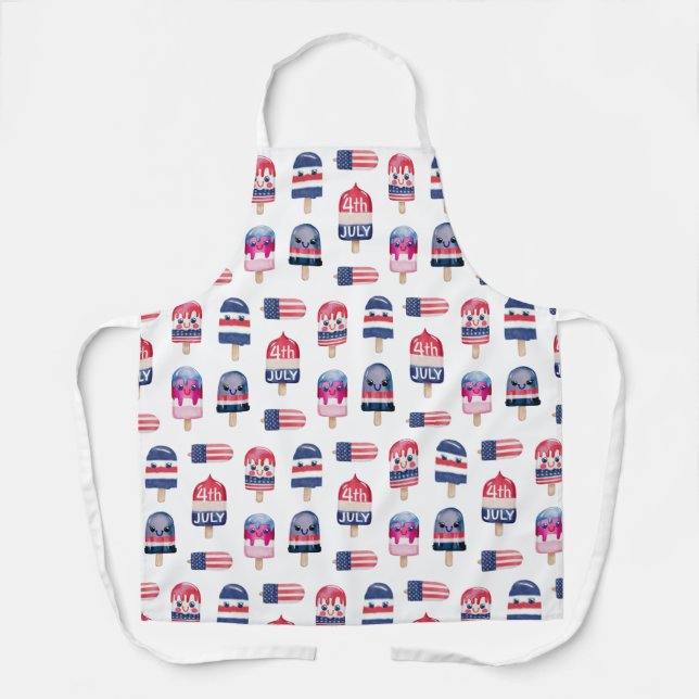 Feinschmecker und der 4. Juli! Schürze (Vorderseite)