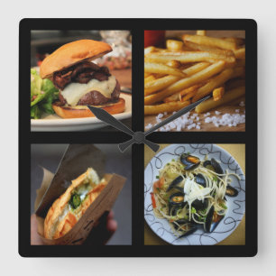 Feinschmecker-Wanduhr 1 Quadratische Wanduhr