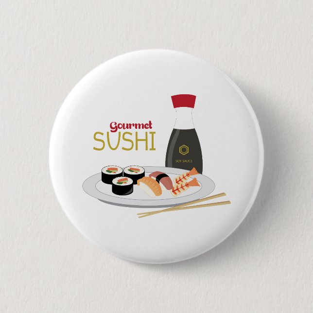 Feinschmeckerische Sushi Button (Vorderseite)