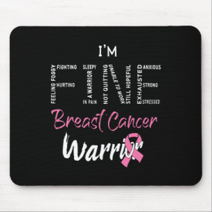 Feinstier Brustkrebs Krieger rosa Ribbon Brust Can Mousepad