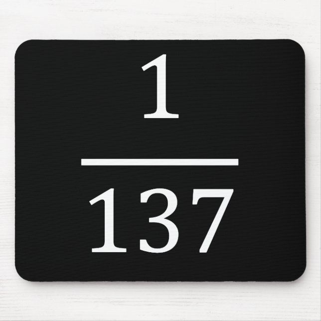 Feinstrukturkonstante, nur für Physiker Mousepad (Vorne)