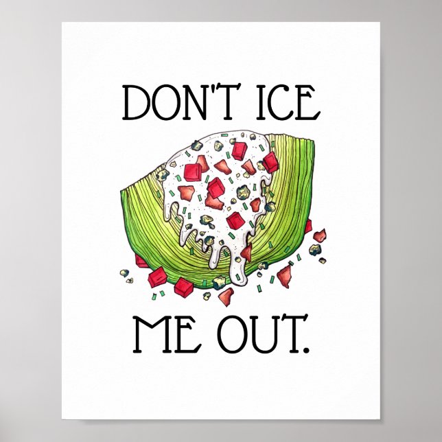 FEIS MIR NICHT AUS Funny Iceberg Lettuce Wedge Sal Poster (Vorne)