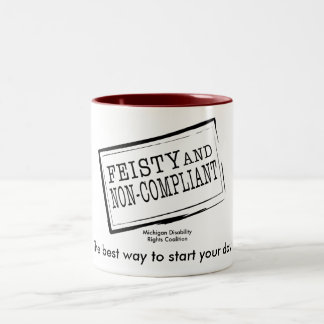 Feisty 15 Unze-Kaffee-Tasse Zweifarbige Tasse