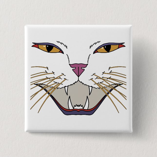 Feisty Cat Lover Button (Vorderseite)