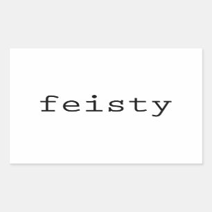 Feisty Rechteckiger Aufkleber
