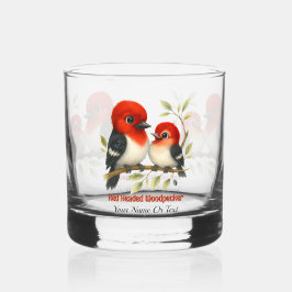 Feisty Red-kopfender Woodpecker Whiskyglas
