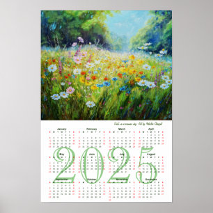 Feld an einem Sommertag. Fine Art Kalender 2025 Poster