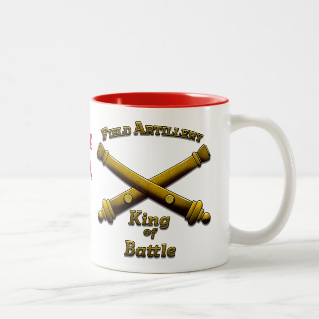 Feld-Artillerie - König des Kampfes - Zweifarbige Tasse (Rechts)