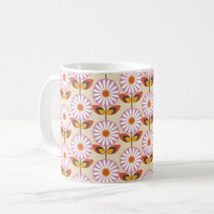 Feld aus rosa Gänseblümchen Kaffeetasse