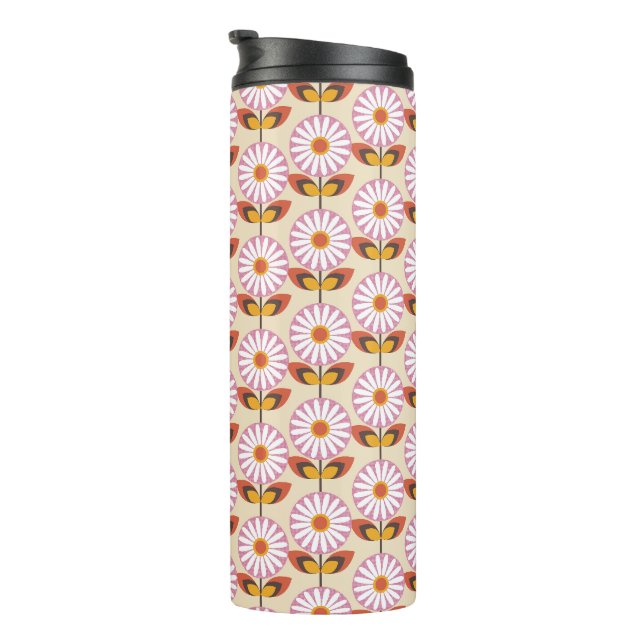 Feld aus rosa Gänseblümchen Thermosbecher (Nach rechts gedreht)