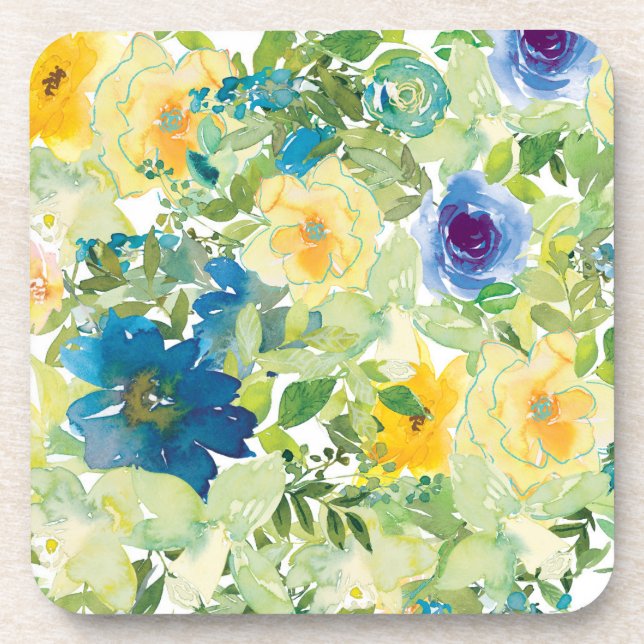 Feld Blume Getränkeuntersetzer (Vorderseite)