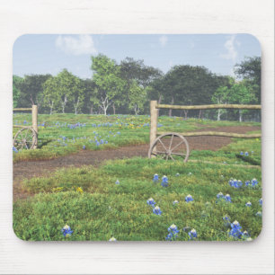 Feld der Bluebonnets-Mausunterlage Mousepad