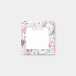 Feld der Blüte Elegant gedämpfte klassische Blumen Post-it Klebezettel
