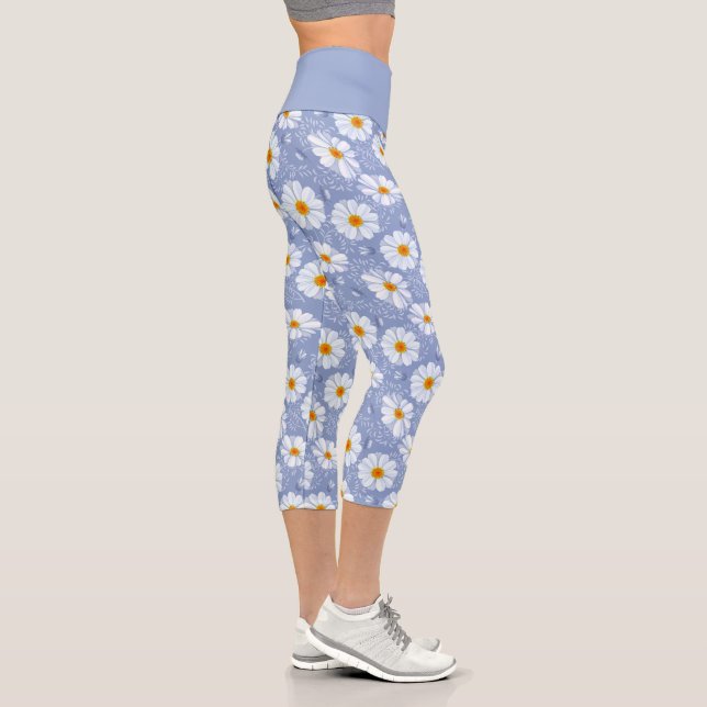Feld der Daisies Hochwaisted Capris (Rechts)