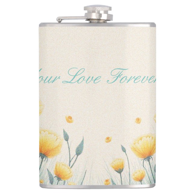 Feld der endlosen Liebe Flachmann (Vorderseite)