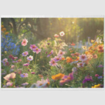 Feld der Frühlingsblumen decoupage