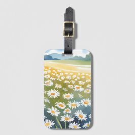 Feld der Gänseblümchen | Blumenwiese Florale Maler Gepäckanhänger