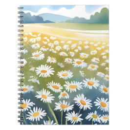Feld der Gänseblümchen | Blumenwiese Florale Maler Notizblock