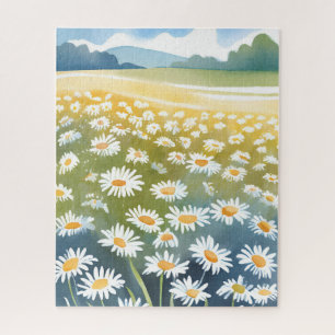 Feld der Gänseblümchen   Blumenwiese Florale Maler Puzzle
