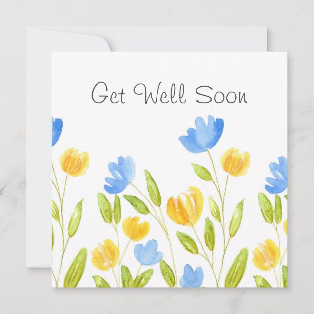 Feld der gelben blauen Blumen (Vorderseite)