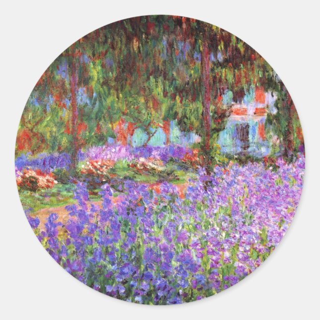Feld der Lavendel-Blume, Claude Monet Stickers (Vorderseite)