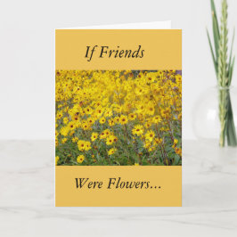 Feld der lebendigen gelben Blumen Freundschaft Karte